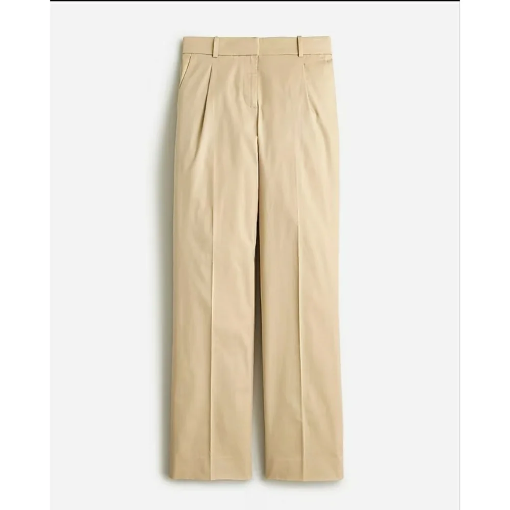 J.Crew Wide leg pleated kakhis